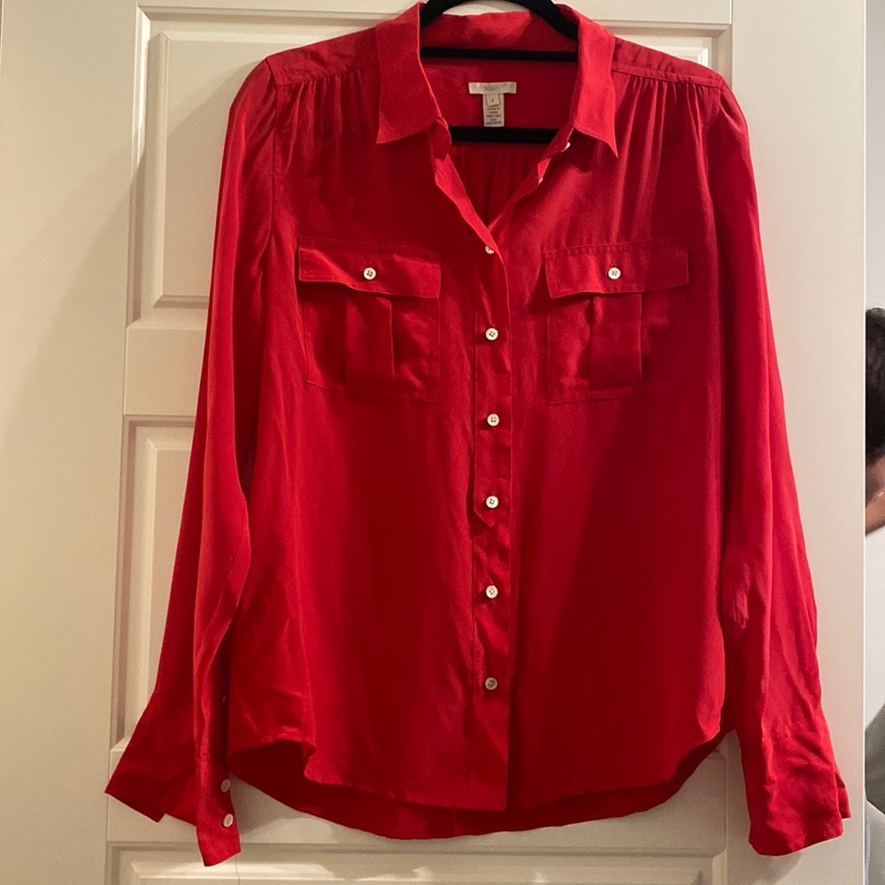 J Crew Red button up